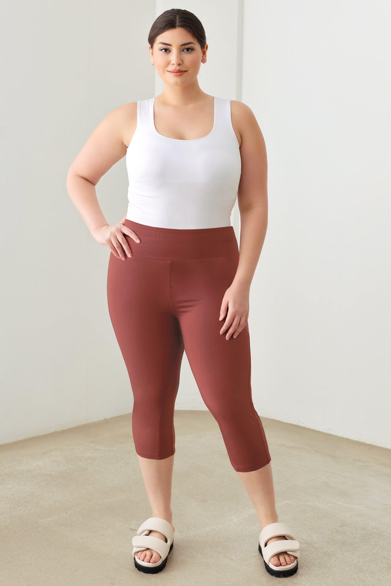 Plus Size Capri Yoga Leggings Pants - Tasha Apparel Wholesale