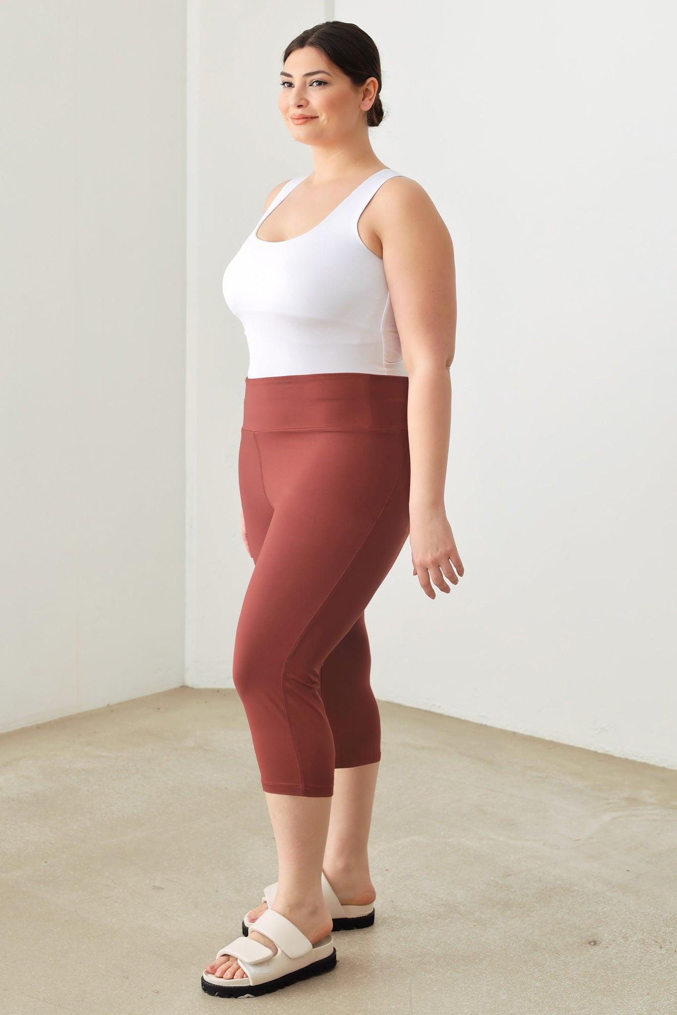 Plus Size Capri Yoga Leggings Pants - Tasha Apparel Wholesale