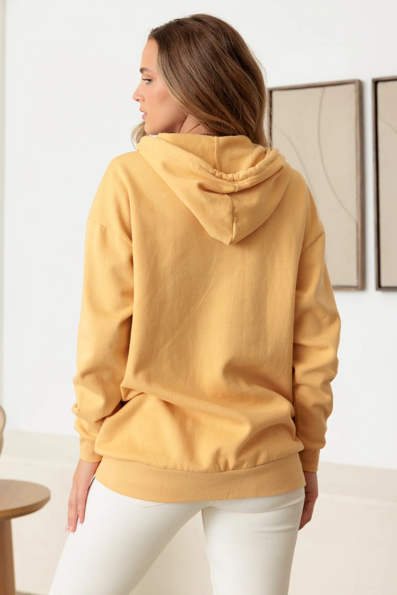 Zip-Up Long Sleeve Two Pocket Hooded  Sweatshirt