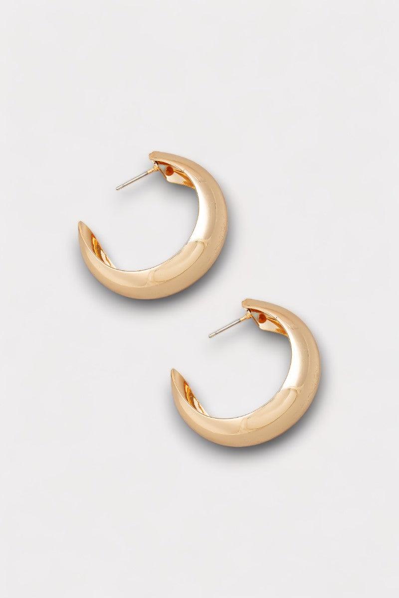 Metallic 40mm Hoop Earrings - Tasha Apparel Wholesale