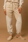 Color Block Front Tie Side Pocket Jogger Pants