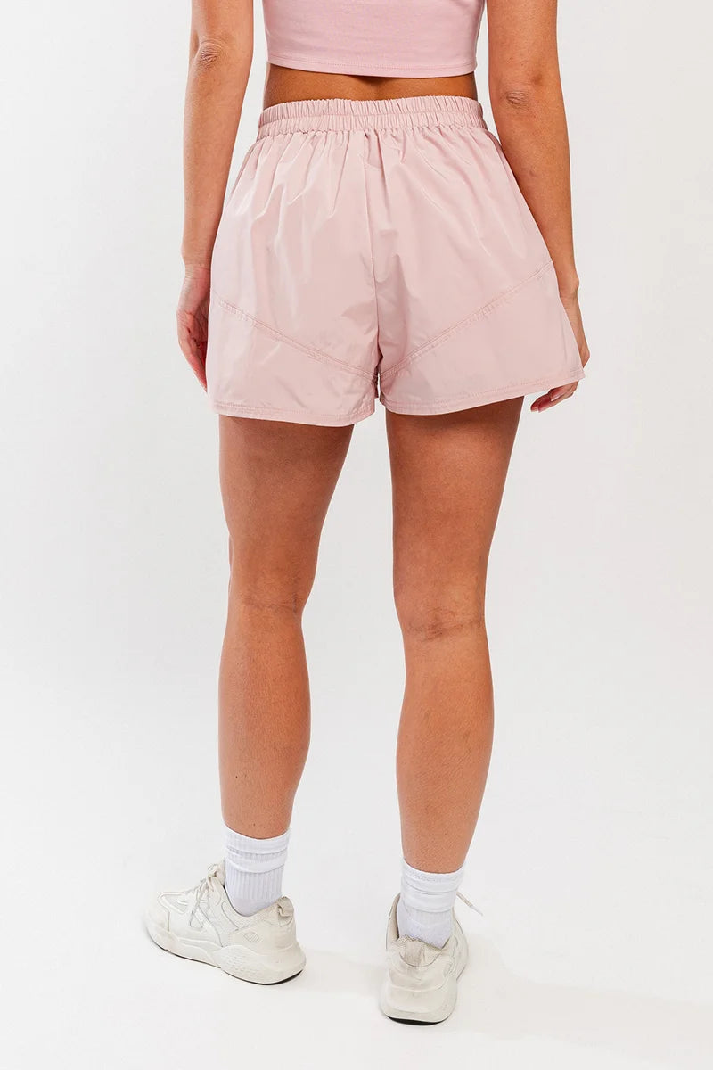 High Waisted Relaxed Fit Sports Shorts