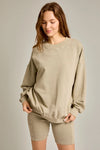 Washed Oversized Basic Pullover Top - Tasha Apparel Wholesale