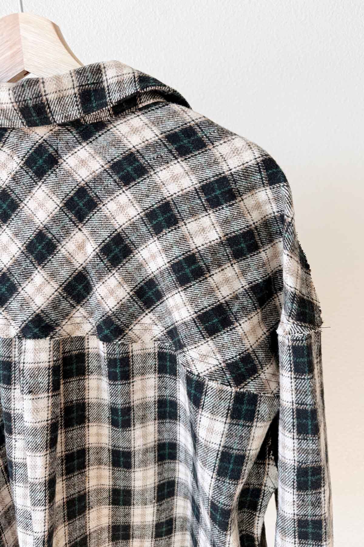 Oversize Hip Length Plaid Shacket