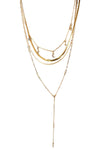 Multy Layer Moon Herringbone Necklace - Tasha Apparel Wholesale