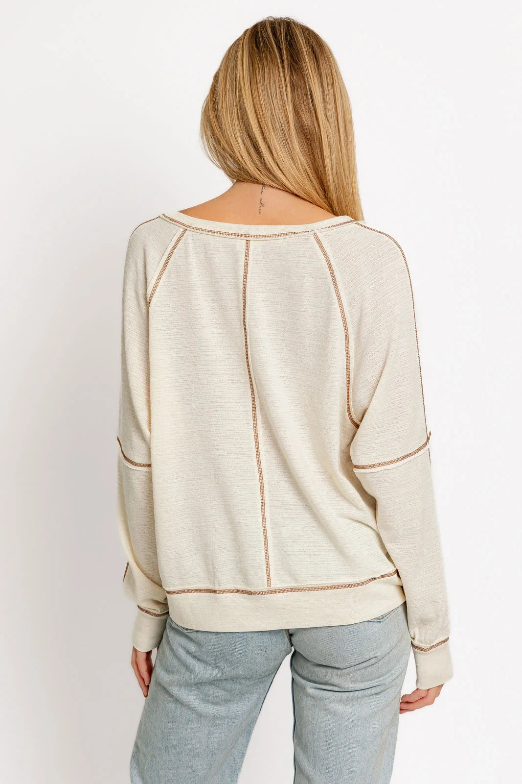 V-Neck Dolman Sleeve OverSize Knit Top