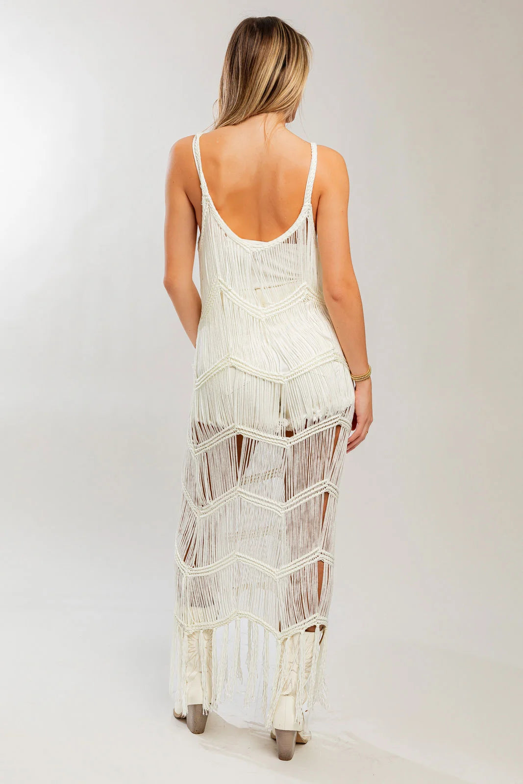 Sleeveless Cover Up Fringe Dress