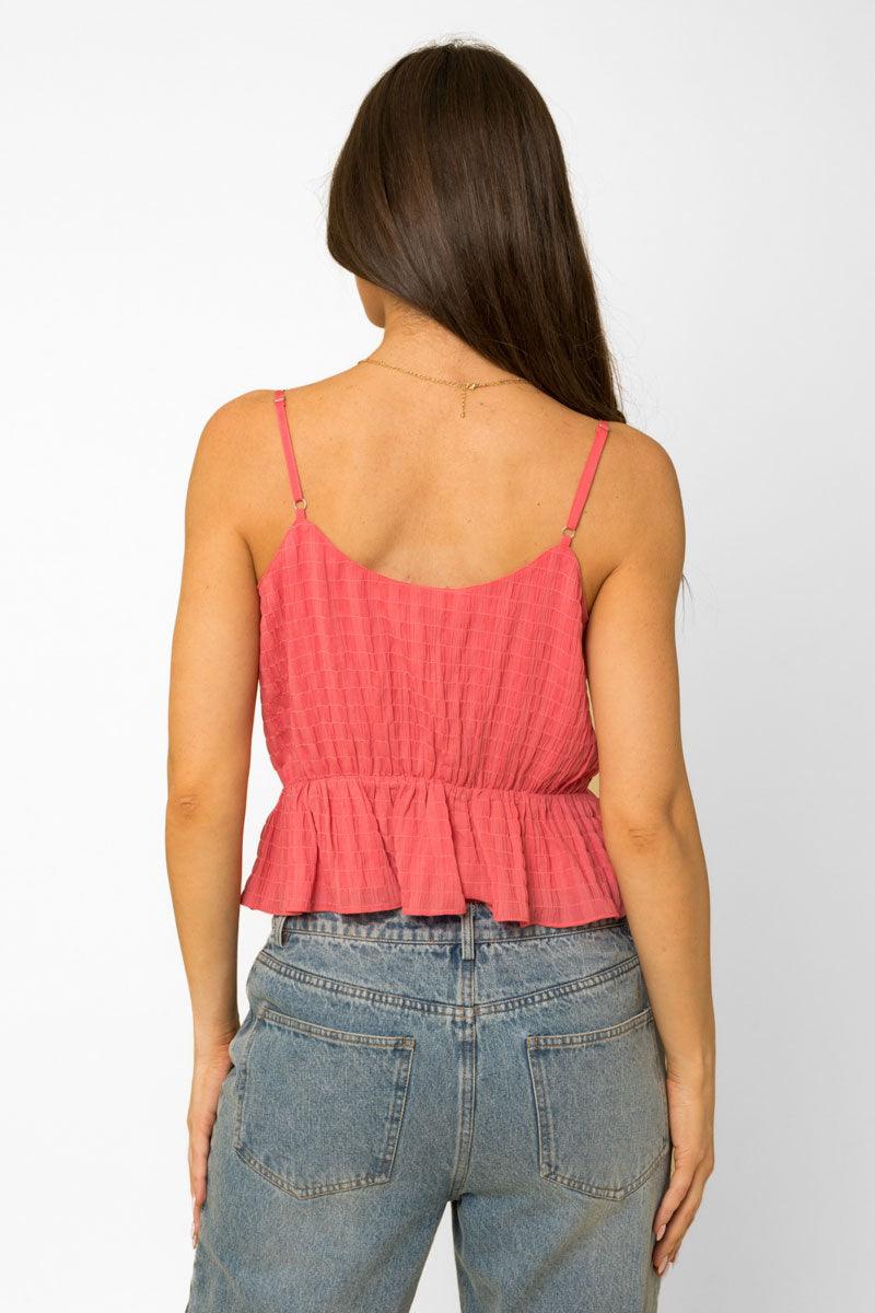 Front Bottom Ruffle Cami Top - Tasha Apparel Wholesale