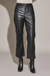 Vegan Leather Pintuck Ankle Pants