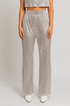 Shimmer Plated Wide Disco Pants