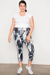 black-white-plus-size-active-athletic-mid-rise-abstract-leggings front