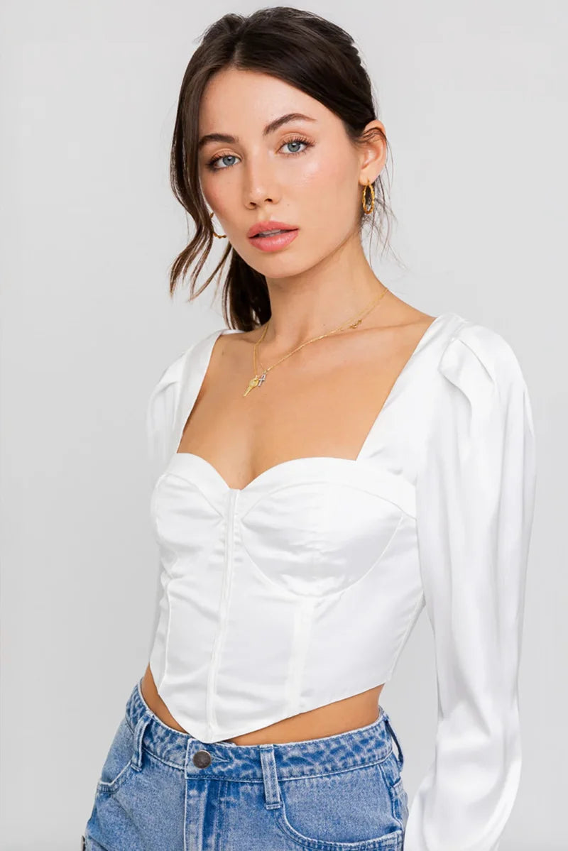 Bustier top with sleeves online