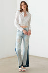 Acid Wash Flare Denim Jeans - Tasha Apparel Wholesale