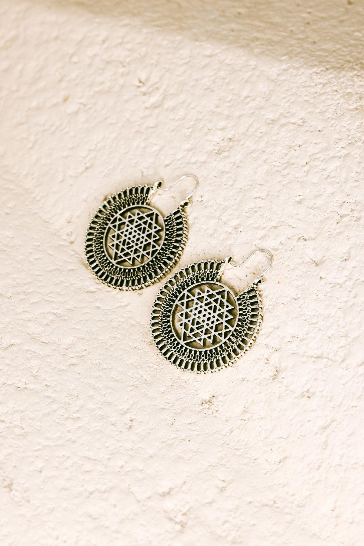 Antique Star Pattern Coin Earrings - Tasha Apparel Wholesale