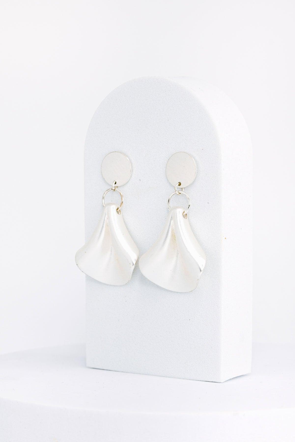 Metal Drop Shape Width Length Earrings - Tasha Apparel Wholesale