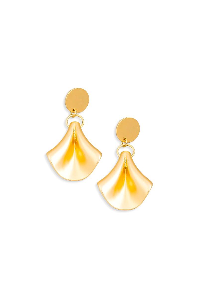 Metal Drop Shape Width Length Earrings - Tasha Apparel Wholesale