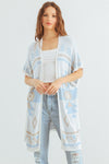 Sky Mix Tribal Print Knit Open Front Cardigan /2-2-2