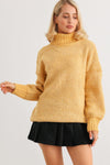 Honey Knit Turtle Neck Long Sleeve Sweater /1-2-2