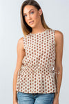 Taupe Sleeveless Side-Tie Top / 2-2-2