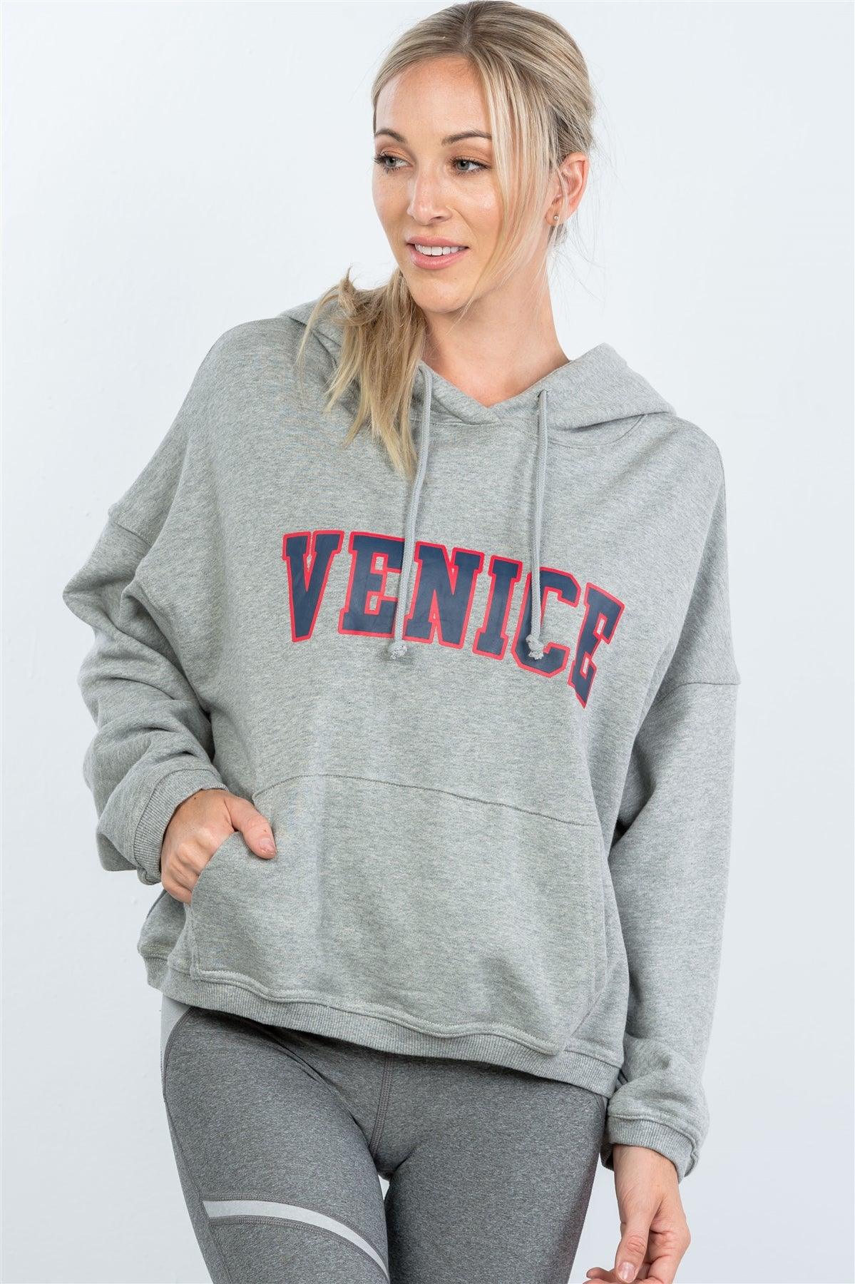 Grey Venice Pullover Hoodie / 3-2-1