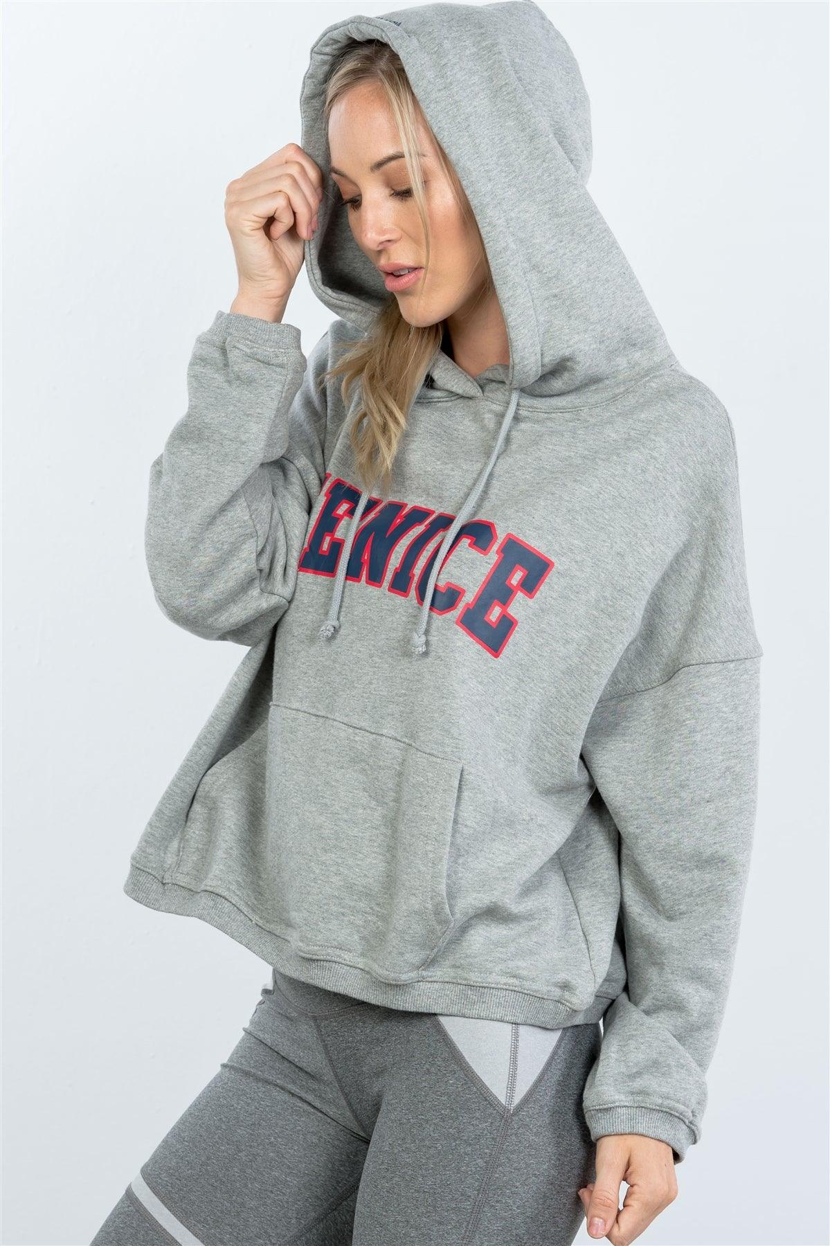 Grey Venice Pullover Hoodie / 3-2-1