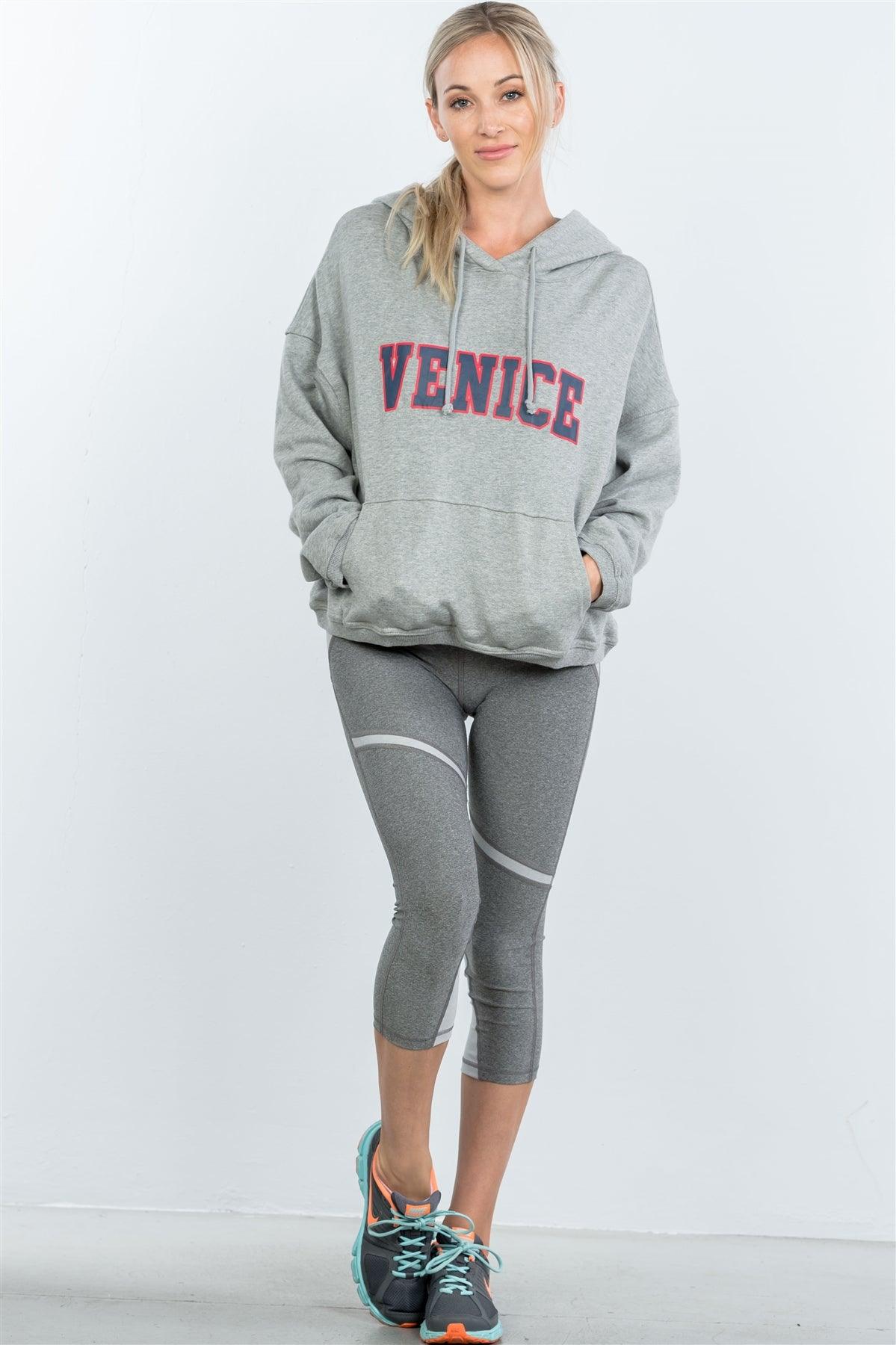 Grey Venice Pullover Hoodie / 3-2-1