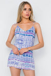 Purple Tie Dye Cami Self Tie Boho Romper