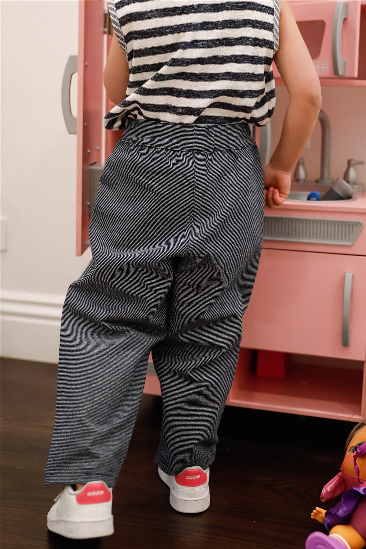 Toddler Girls Navy Stripe Cotton Pants /2-2-2-2