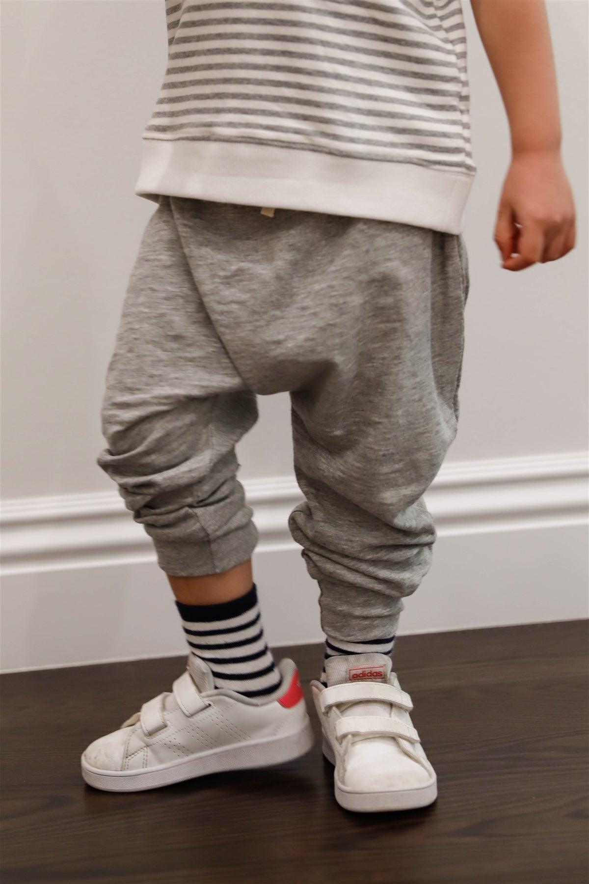 Toddler Girls Heather Grey Cotton Sweatpants /1-1-1-1