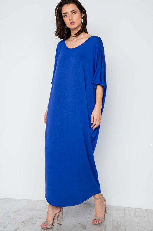 Royal Basic Loose Fit Maxi Shirt Dress / 2-2-2