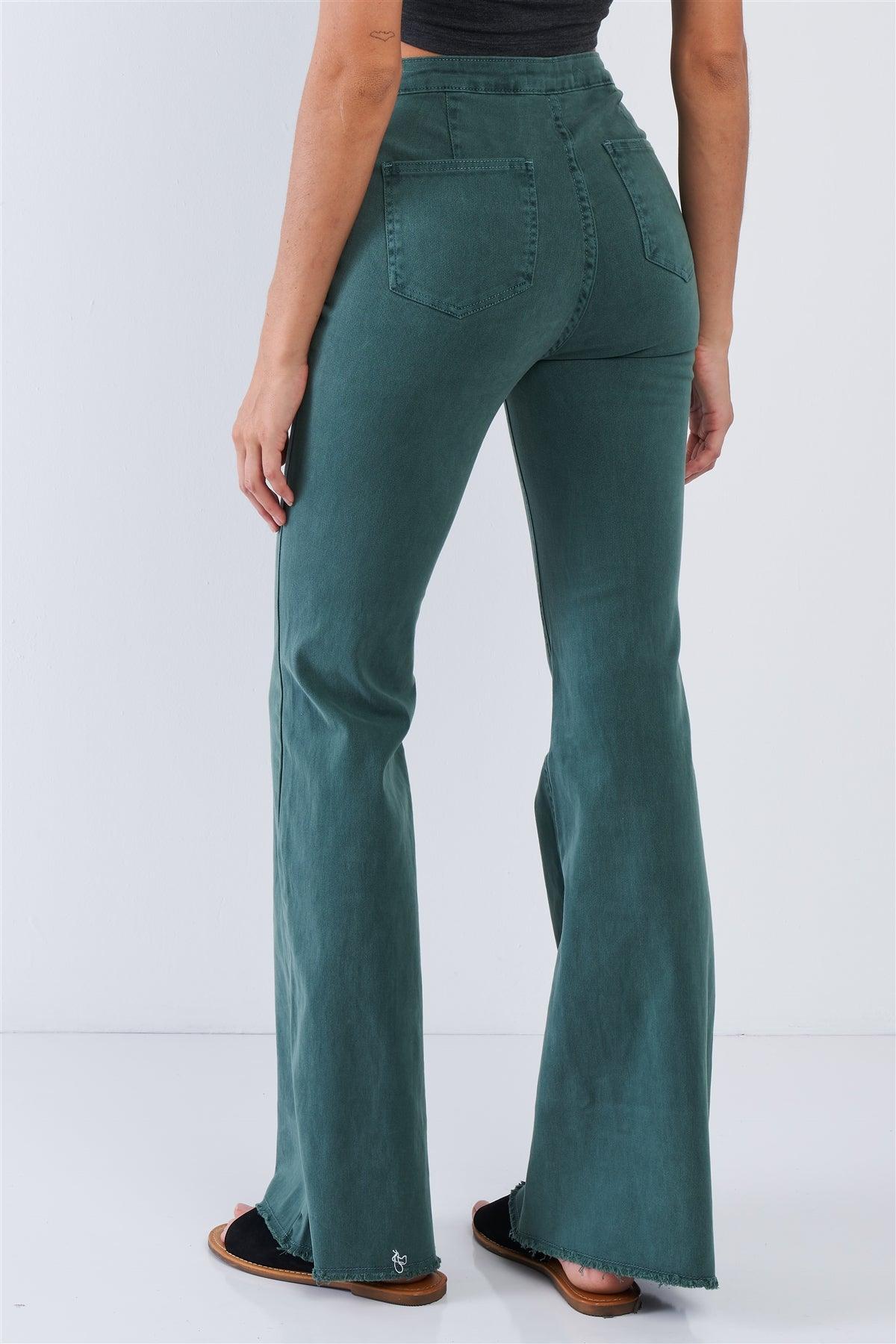 Olive High Waisted Bell Bottom Pants /3-2-1