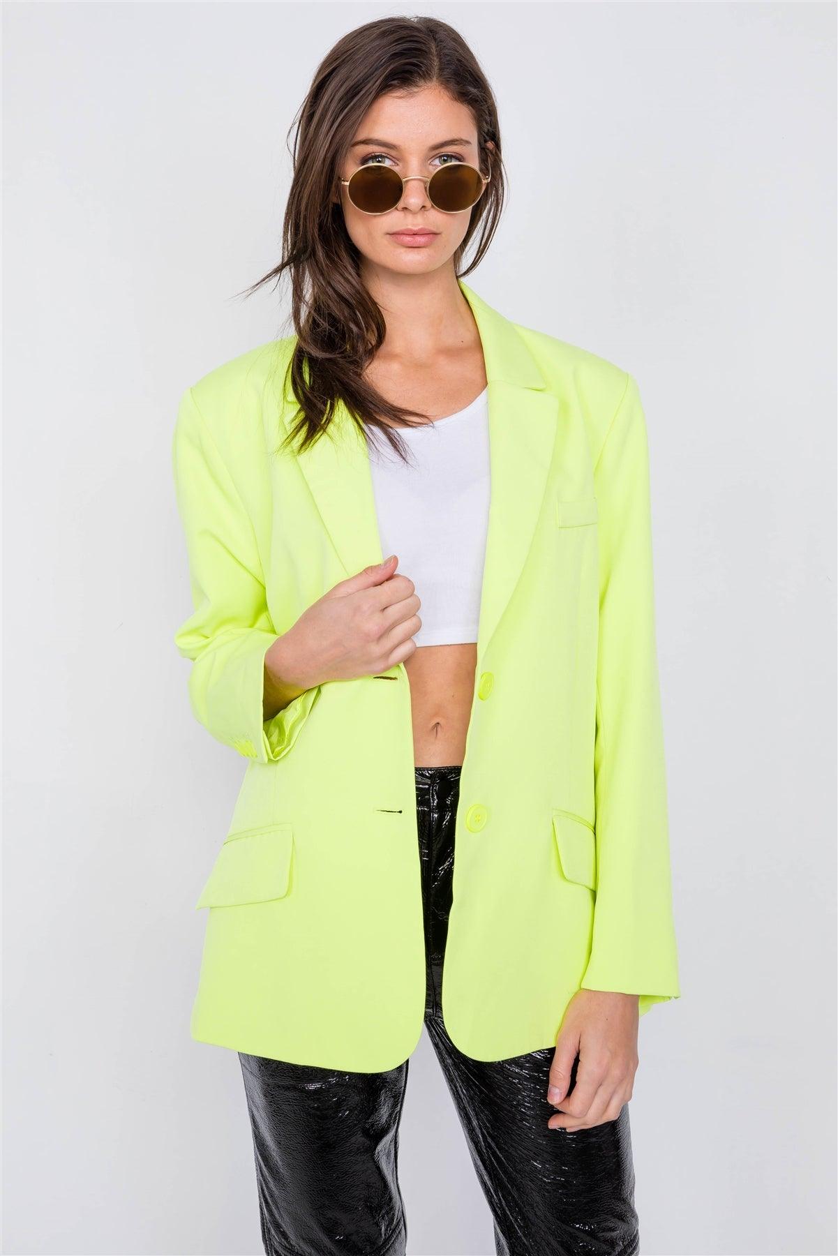 Lemonade Relaxed Fit Boyfriend Casual Blazer Jacket /3-2-1