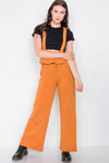 Camel Relaxed Wide-Leg Overalls /3-2-1