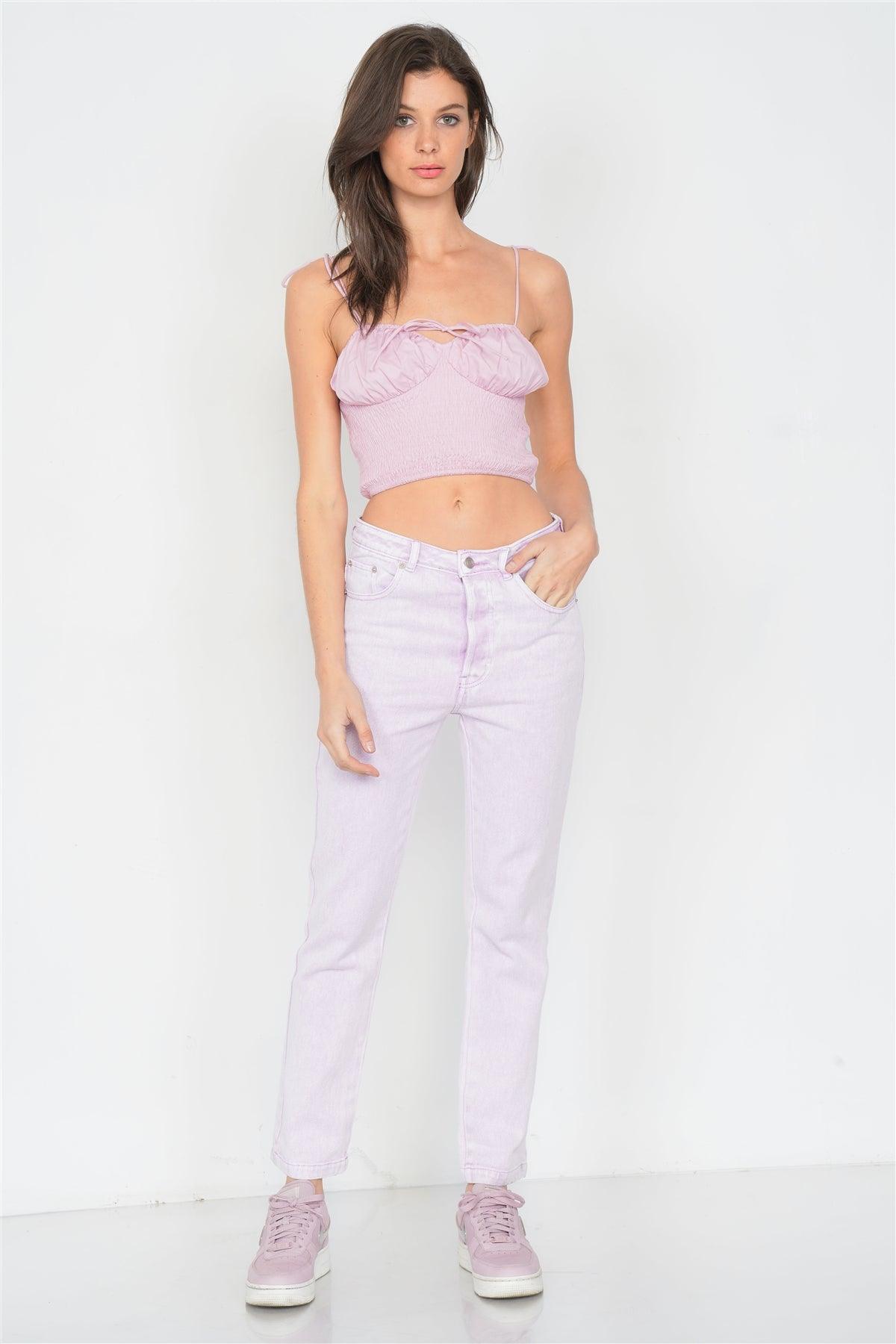 Pink Ruched Bustier Elasticized Crop Top /3-2-1