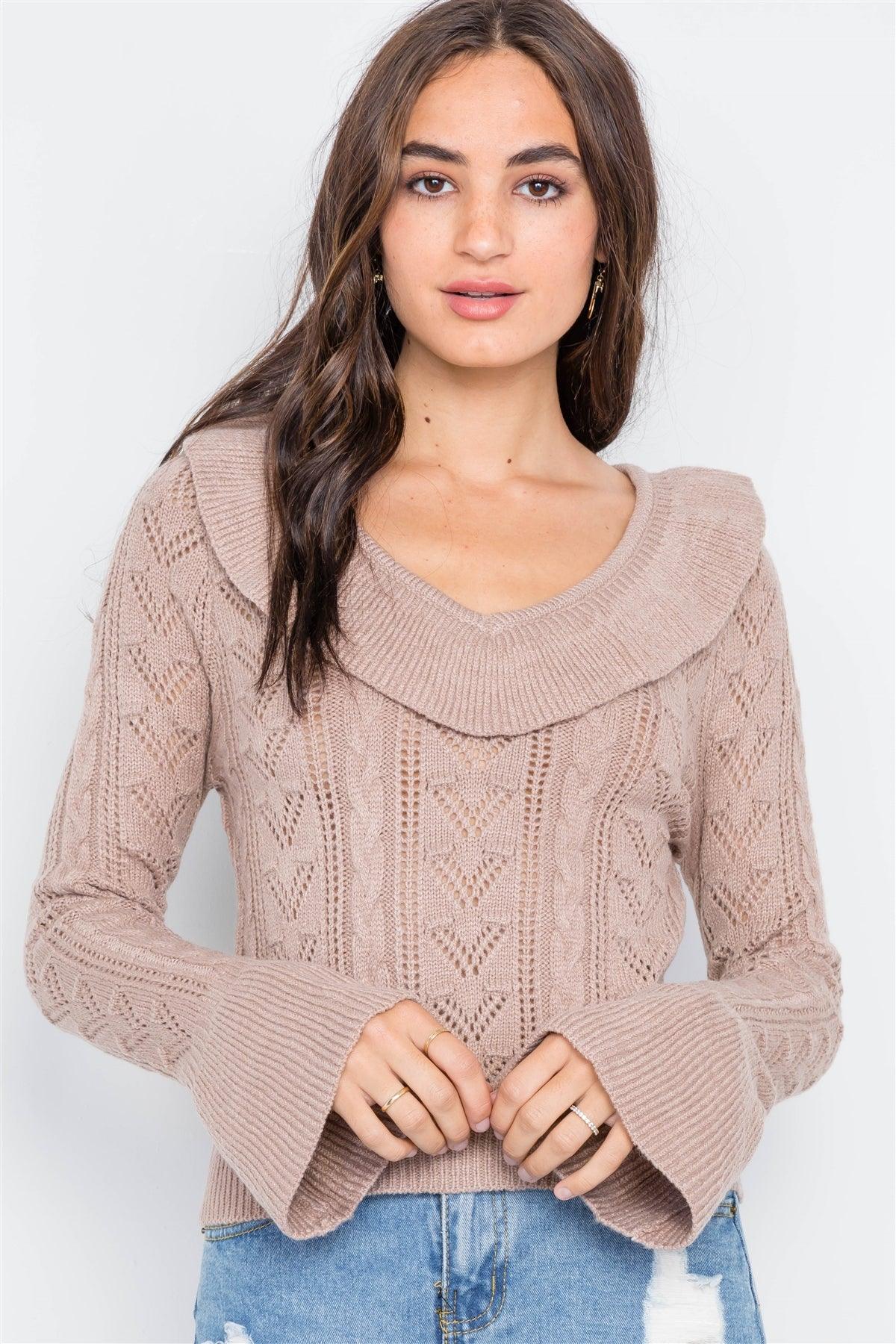 Fungi Knit Long Bell Sleeve Sweater /2-2-2