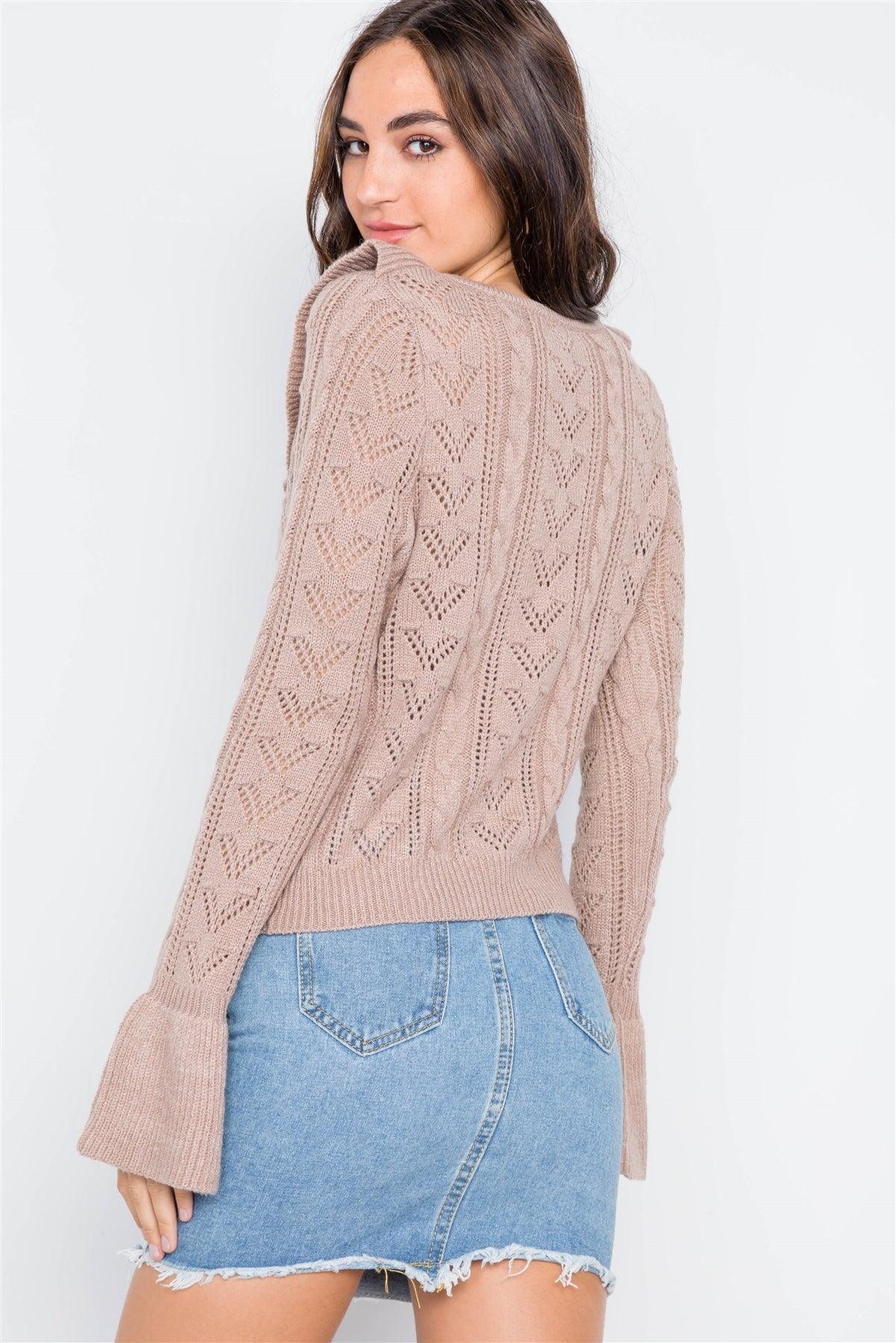 Fungi Knit Long Bell Sleeve Sweater /2-2-2