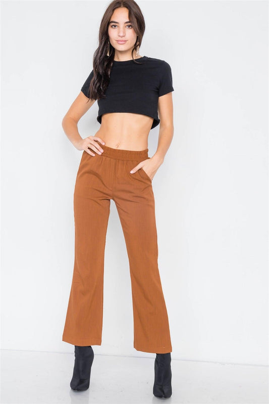 Copper Wide Leg Ankle Mid Rise Pant /3-2-1