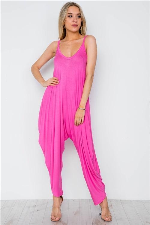 Pink Harem Loose Baggy Fit Jumpsuit / 2-2-1