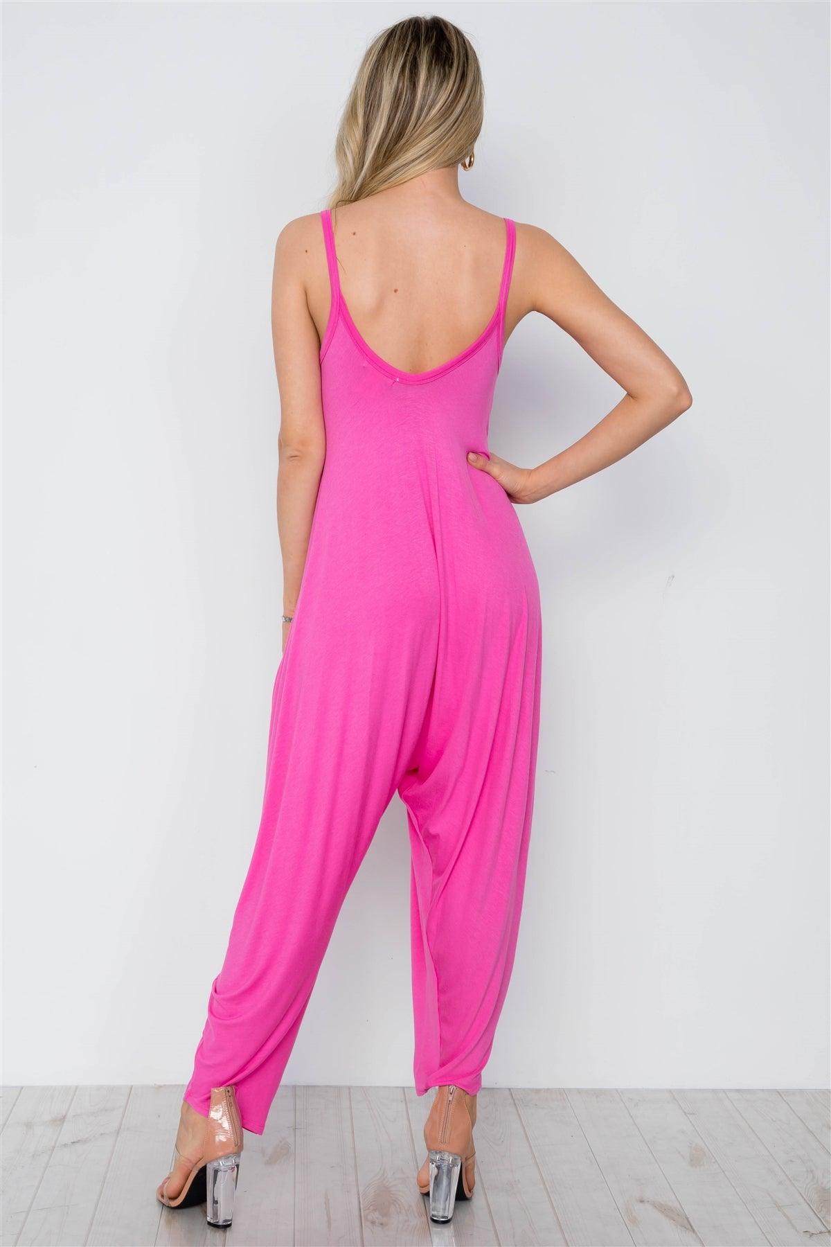 Pink Harem Loose Baggy Fit Jumpsuit / 2-2-2