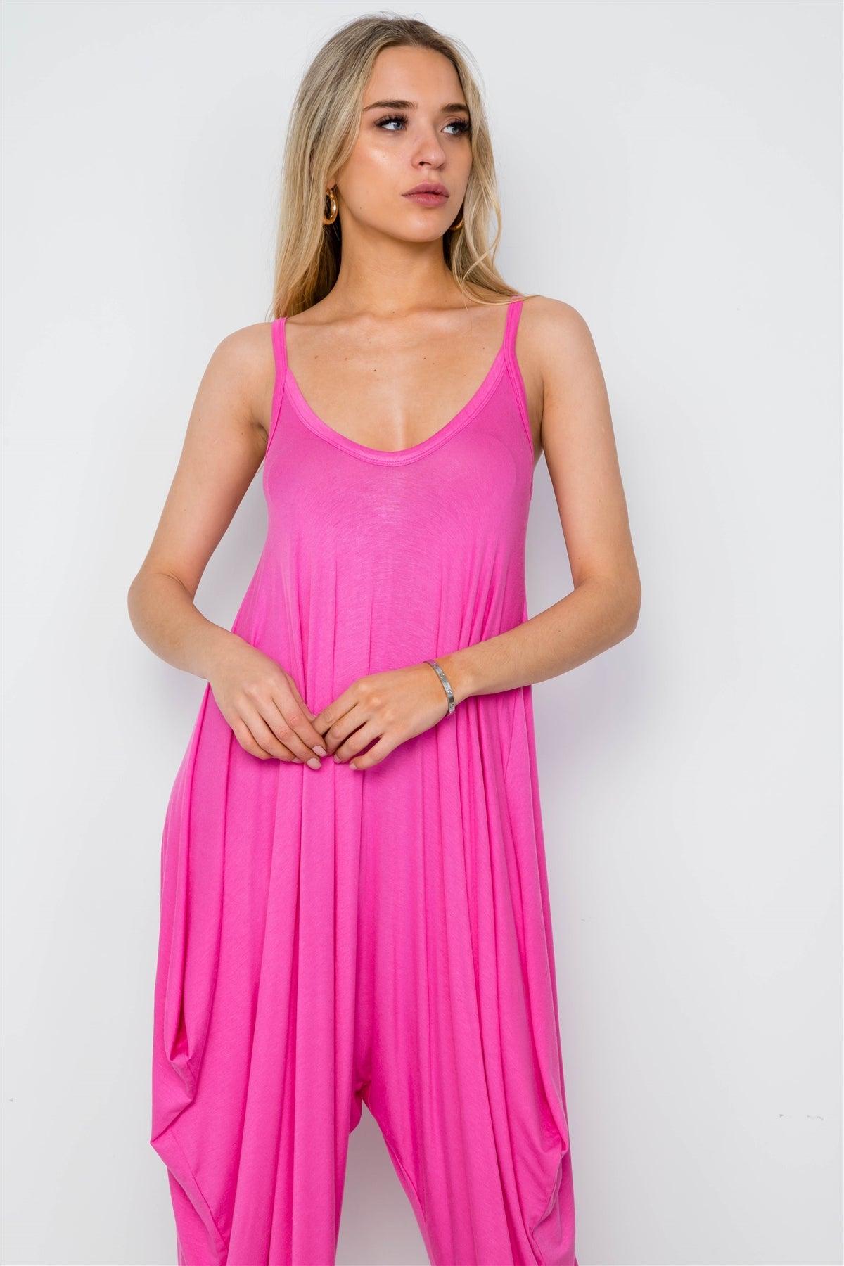 Pink Harem Loose Baggy Fit Jumpsuit / 2-2-2