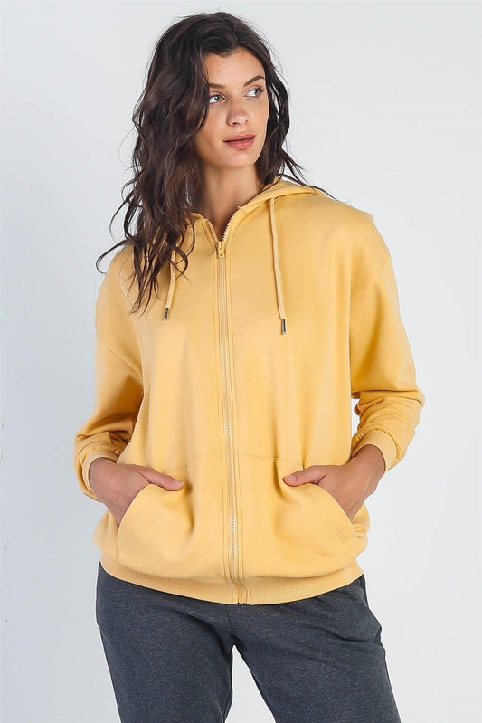 Zip-Up Two Pocket Hooded Sweatshirt