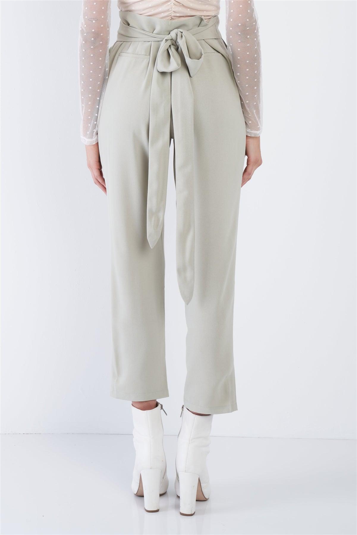 Pastel Sage Green Ankle Skinny Leg Dress Pants  /3-2-1