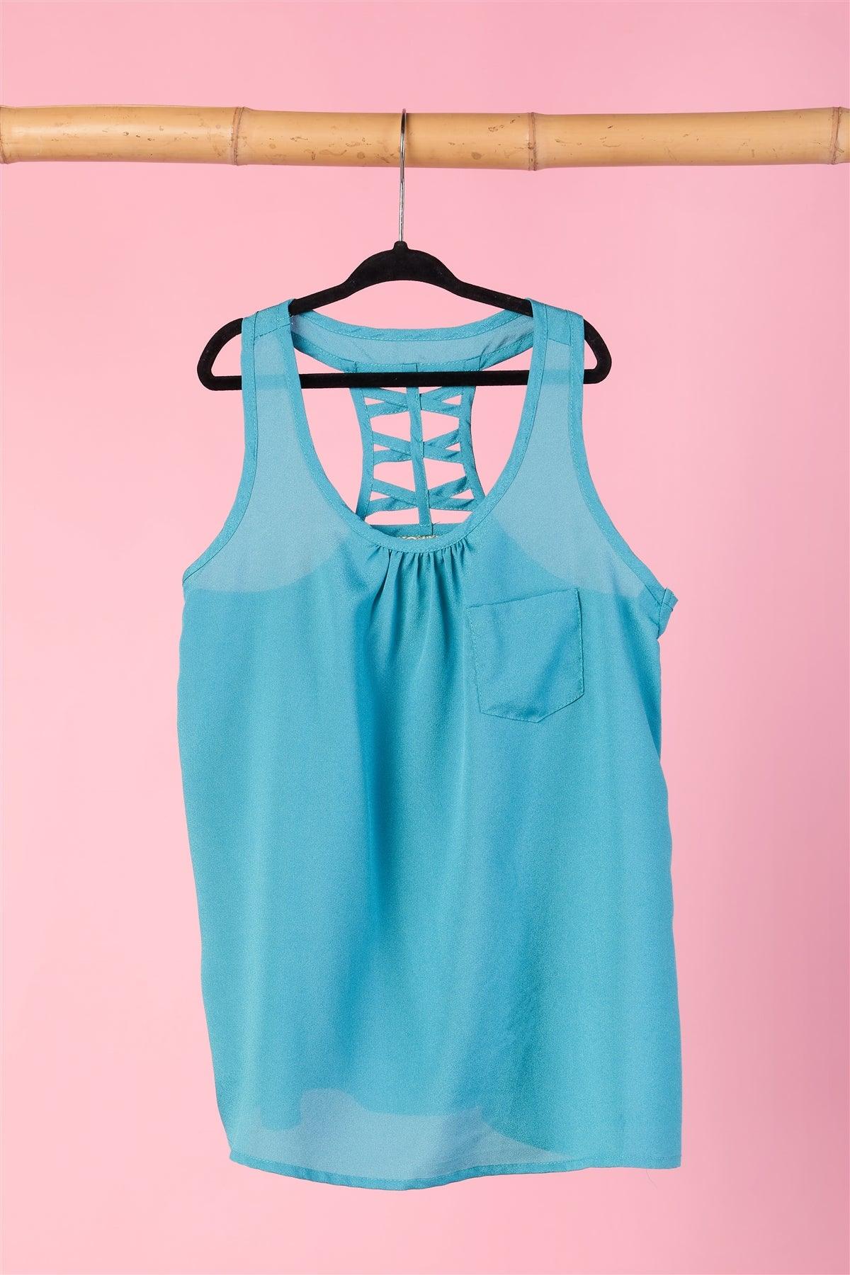 Girls Tank With Back Detail Top / 1-2-2-1