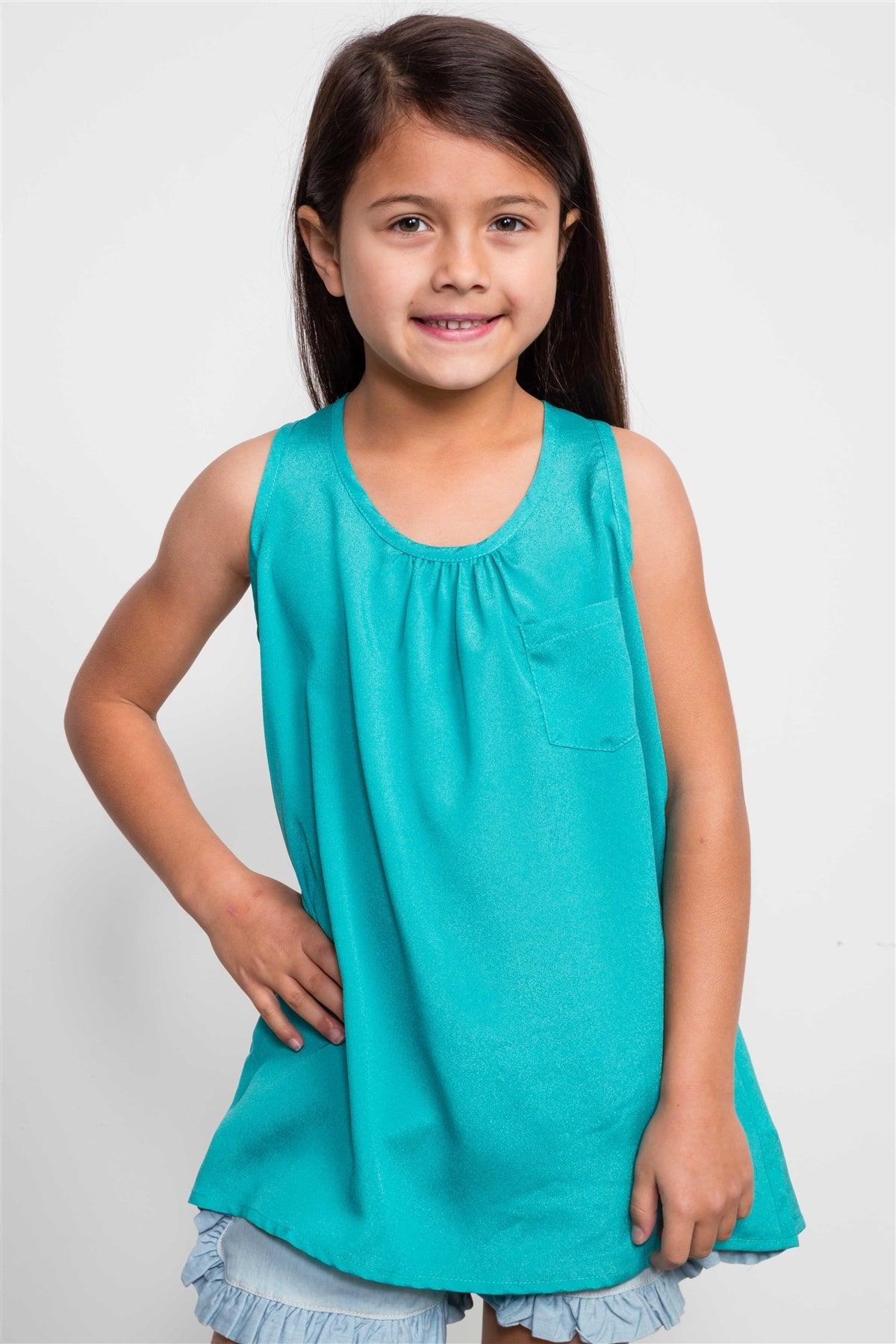 Girls Tank With Back Detail Top / 1-2-2-1