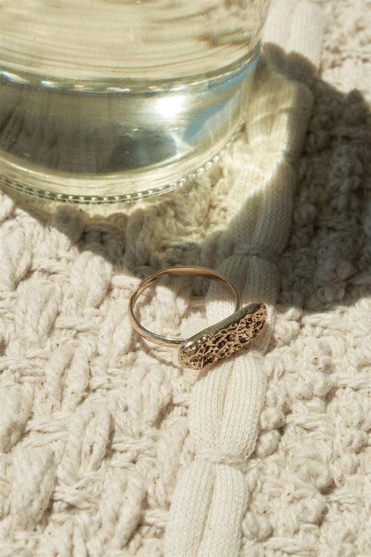 Gold Metallic Bar Ring /1 Piece