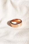 Rose Gold Solid Star Etched Band Ring /5 Pieces