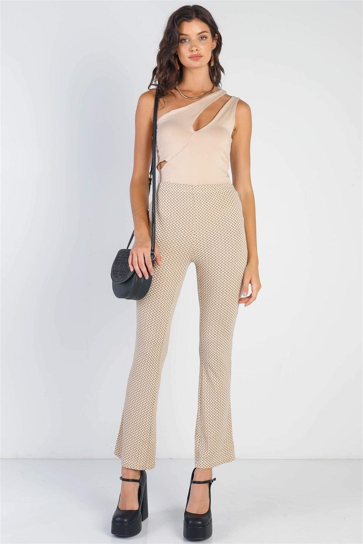 Mocha One Shoulder Cut-Out Detail Bodysuit /3-2-1