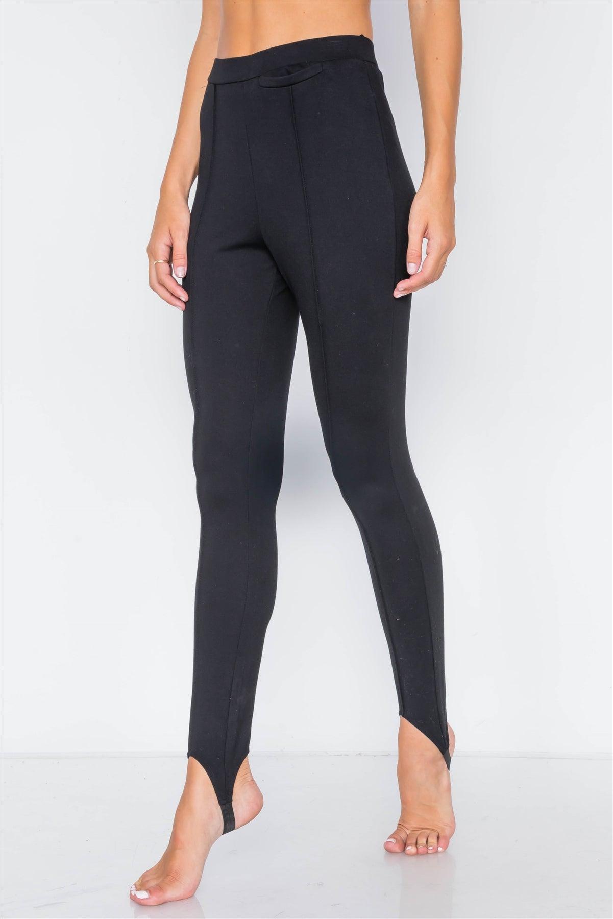 Black Thick Knit Leggings Pant / 2-2-2