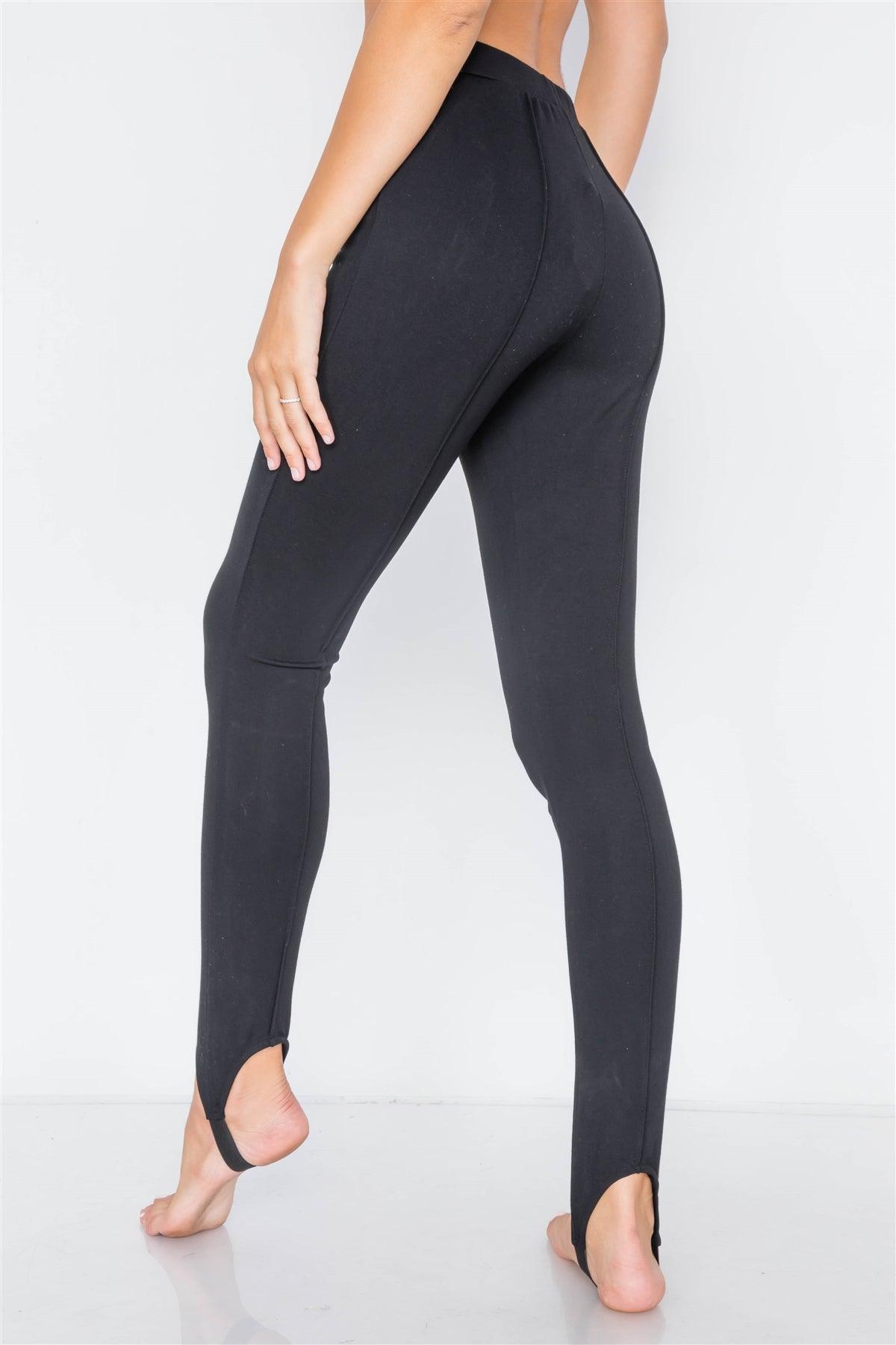 Black Thick Knit Leggings Pant / 2-2-2