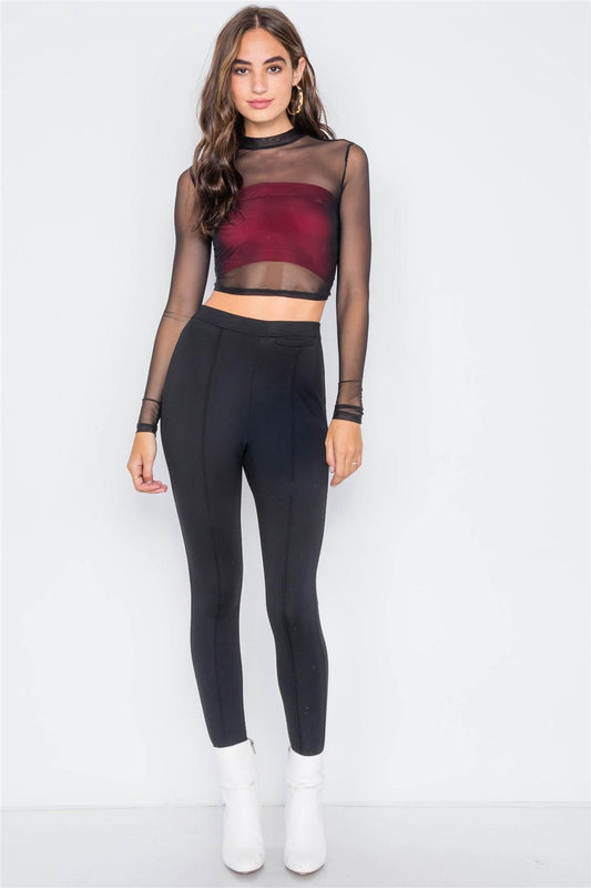 Black Thick Knit Leggings Pant